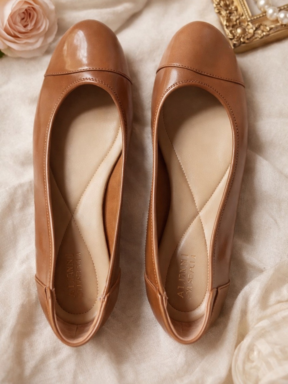 Alfani Shoes | Alfani Patent Tan - Step N Flex Comfort Ball Super comfy